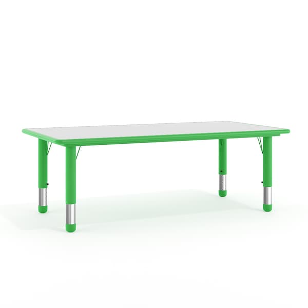 Flash Furniture Rectangle Preschool Table, Green, 23-5/8